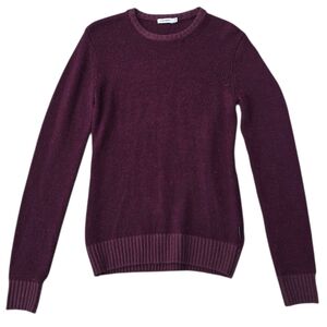 J. Lindeberg Bender Alpaca Mix Burgundy Loose Knit Sweater Size Small